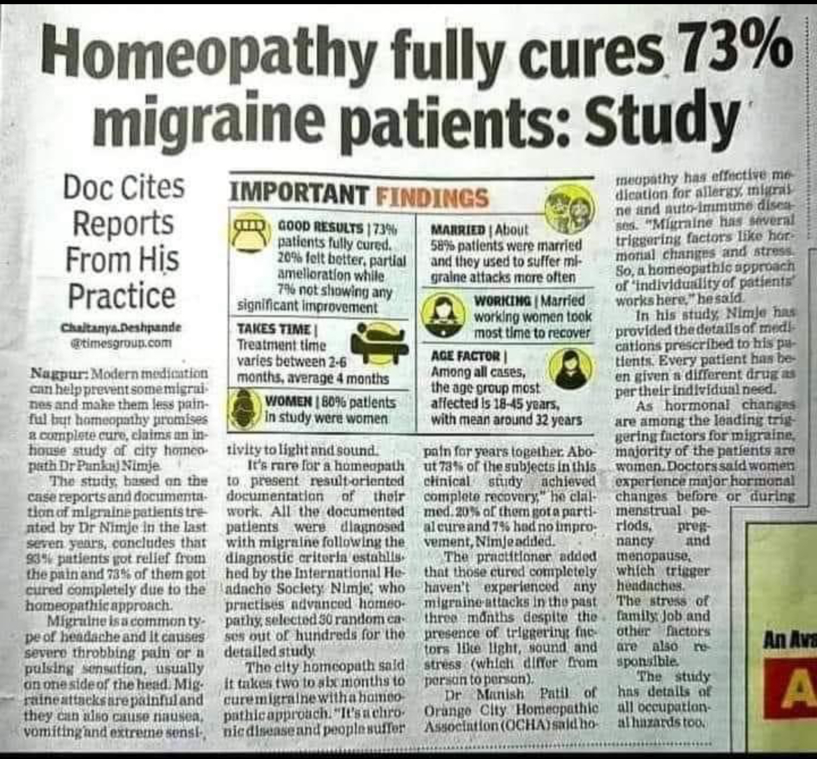 Migraine en homeopathie